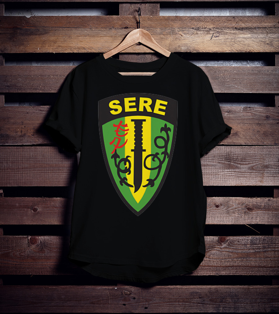 SERE Survival Evasion Resistance And Escape Military Patch With Dagger Emblem T-Shirt