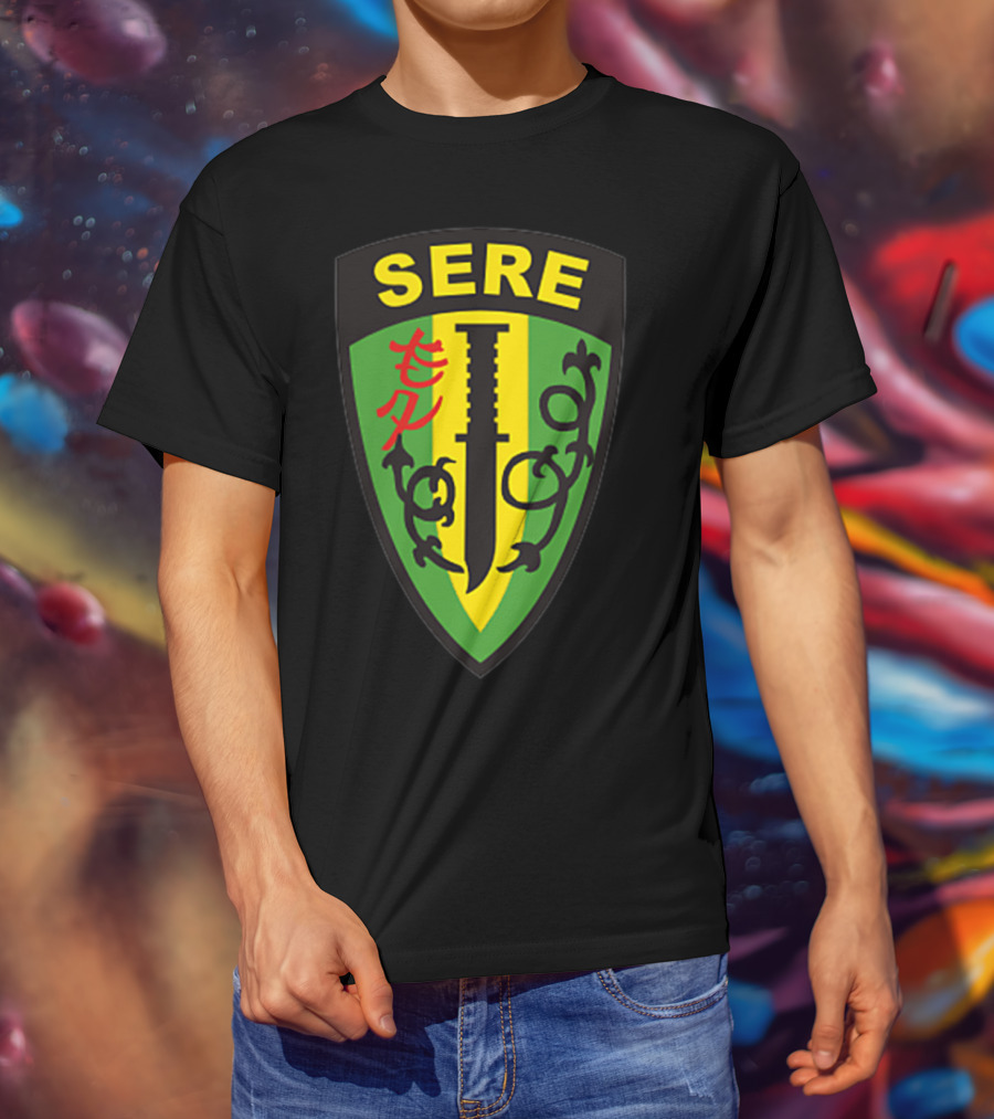 SERE Survival Evasion Resistance And Escape Military Patch With Dagger Emblem T-Shirt