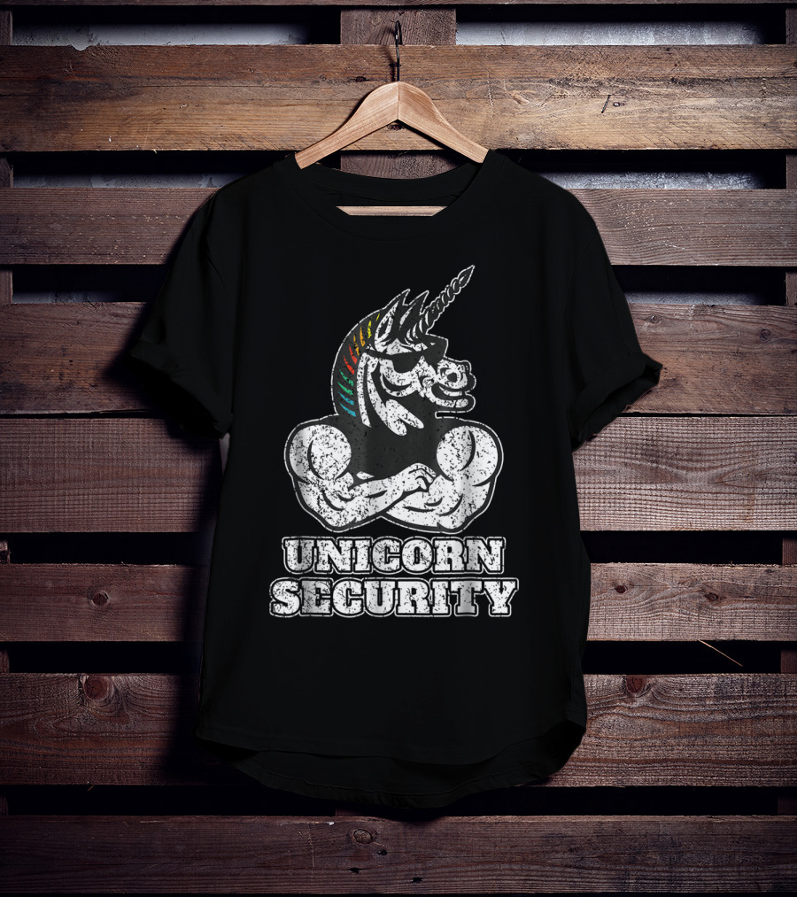Unicorn Security Funny Unicorn Muscle T-Shirt