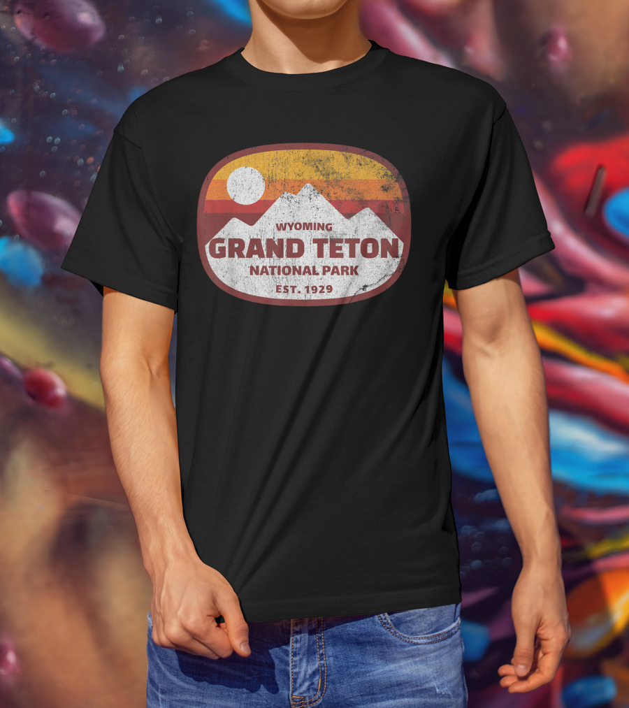 Wyoming Grand Teton National Park Est. 1929 Retro T-Shirt