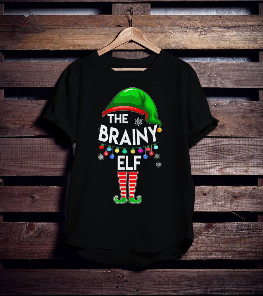 The Brainy Elf Family Christmas Holiday T-Shirt