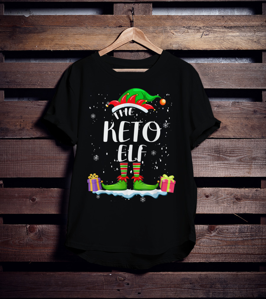 The Keto Elf Snowflakes And Gifts Holiday T-Shirt