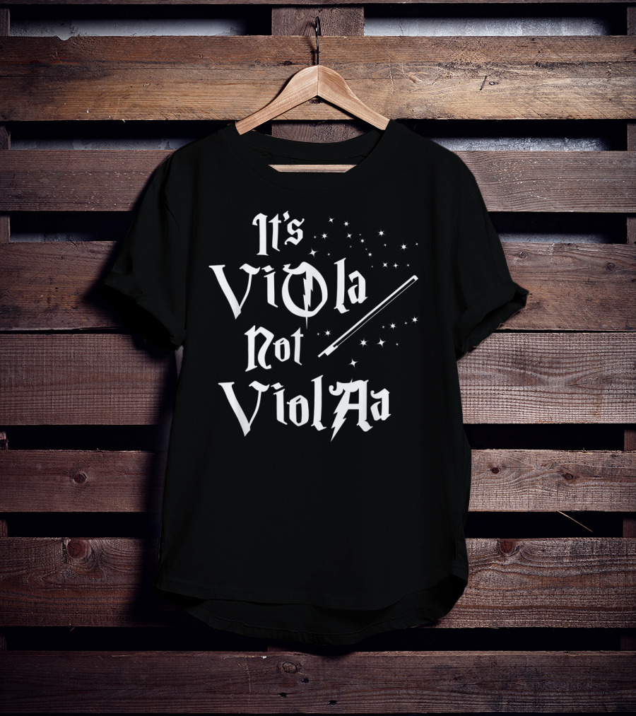 It's Viola Not Violin Magic Wand Stars T-Shirt