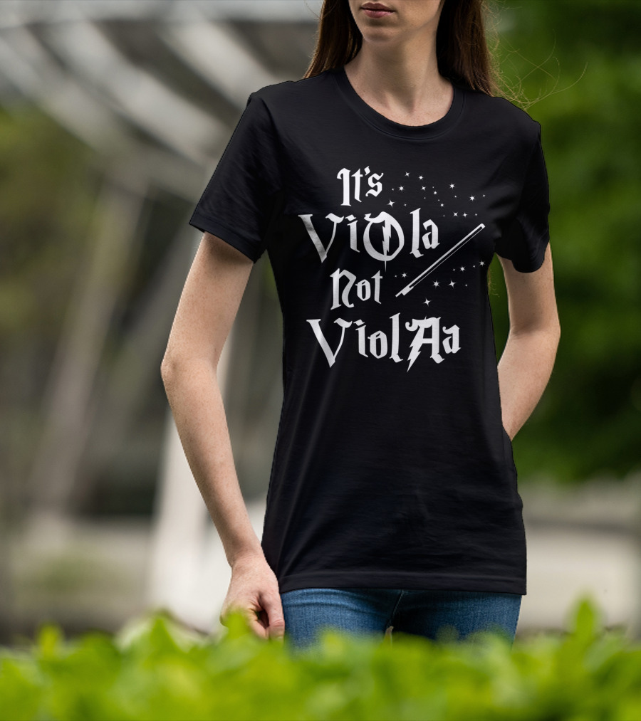 It's Viola Not Violin Magic Wand Stars T-Shirt