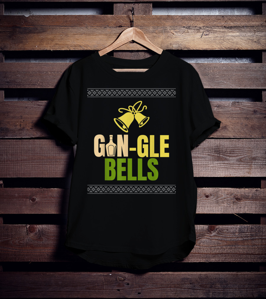 Gin-Gle Bells Christmas Holiday Drinking T-Shirt