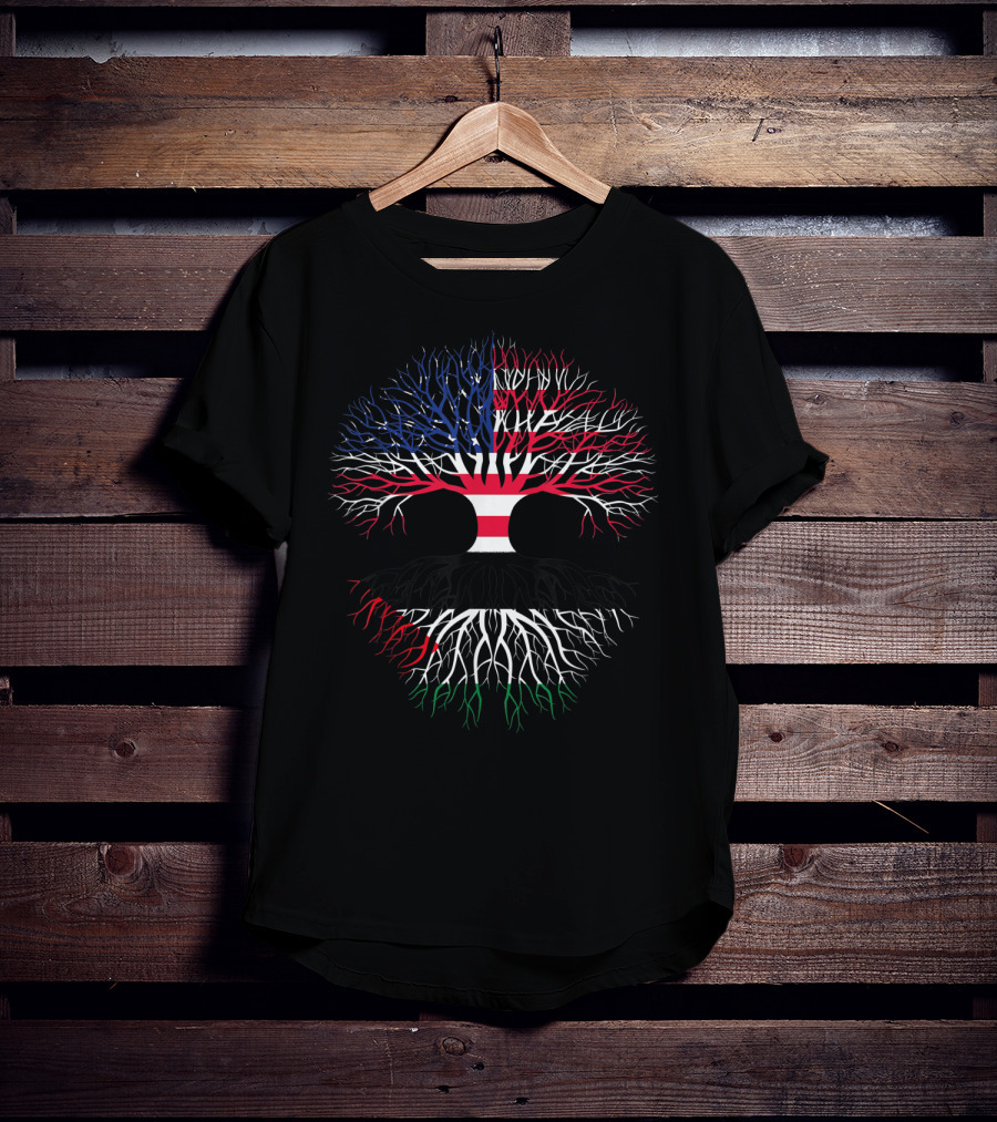 Jordanian Roots American Grown Flag Tree USA Jordan Colors T-Shirt