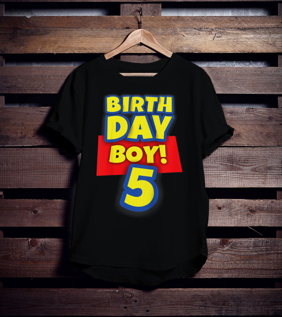 Birthday Boy 5 Year Old Toy Story Kids T-Shirt