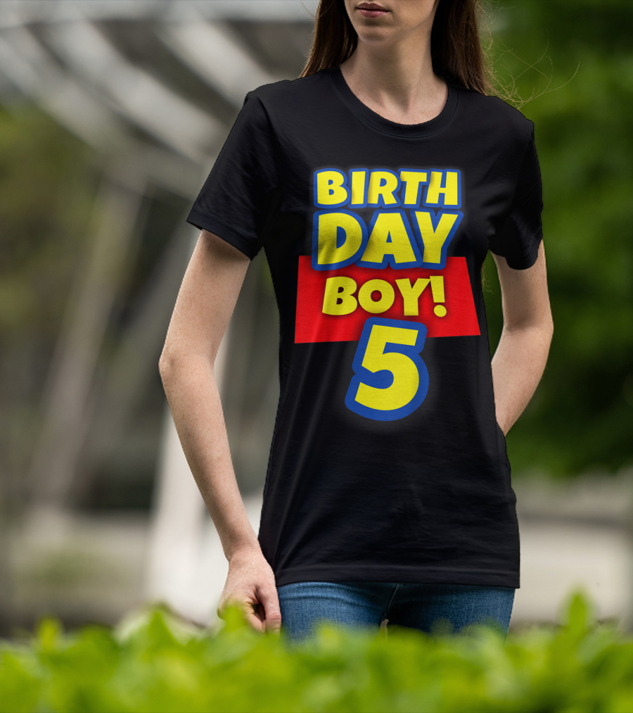 Birthday Boy 5 Year Old Toy Story Kids T-Shirt