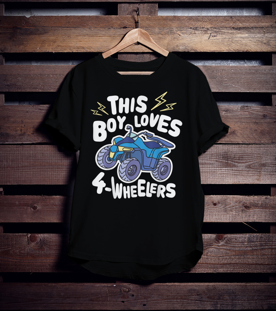 This Boy Loves 4-Wheelers ATV Quad Biking T-Shirt