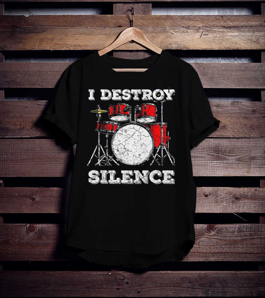 I Destroy Silence Kids Drum Kit T-Shirt