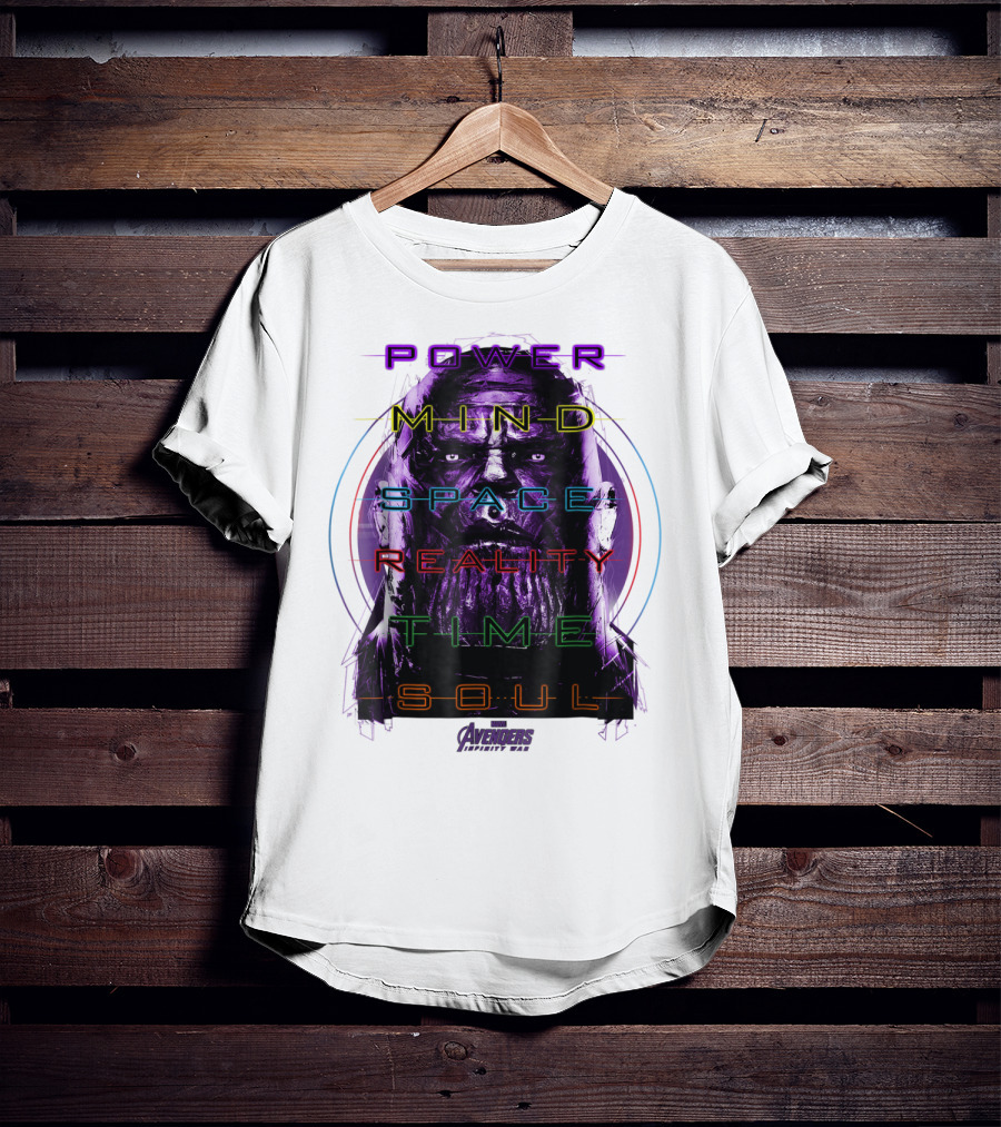 Marvel Avengers Infinity War Thanos Power Mind Space Reality Time Soul T-Shirt
