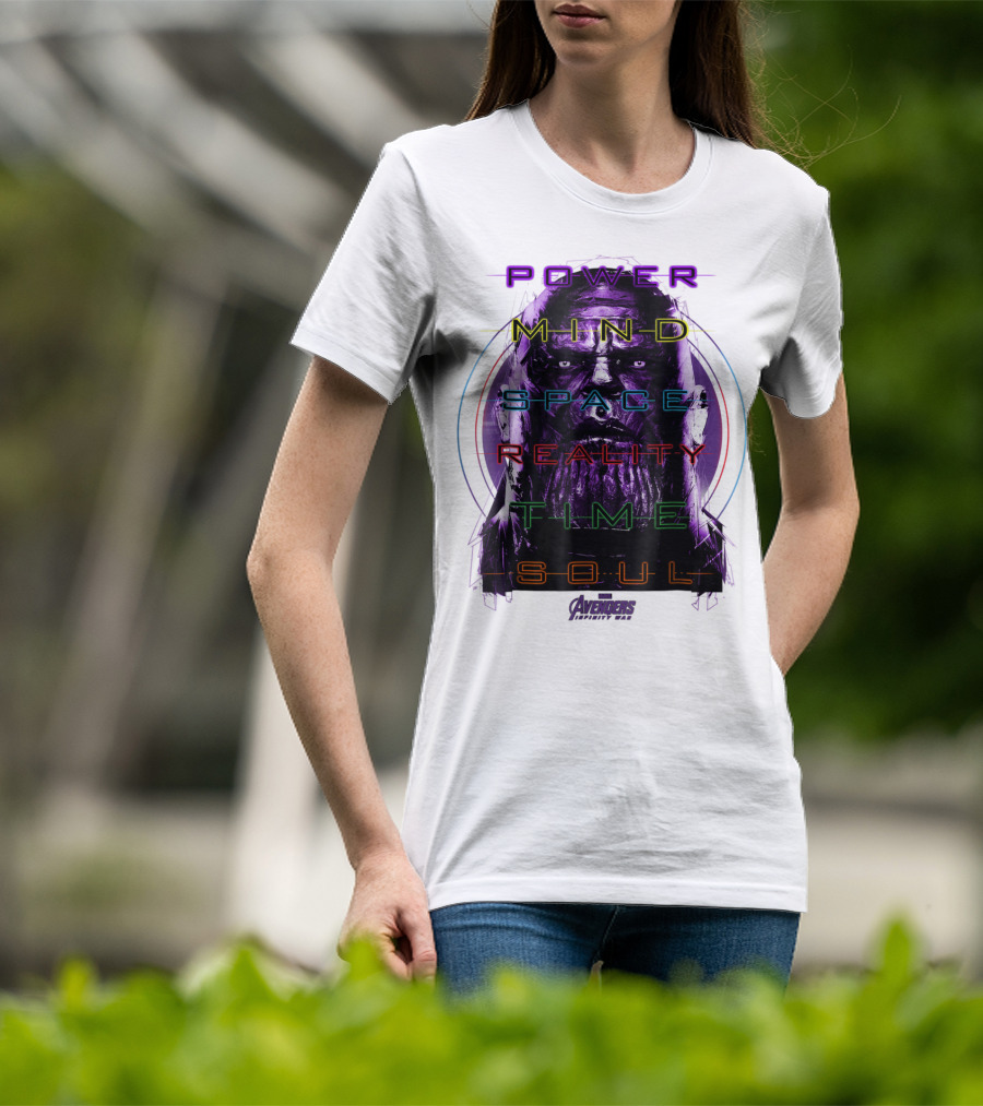 Marvel Avengers Infinity War Thanos Power Mind Space Reality Time Soul T-Shirt