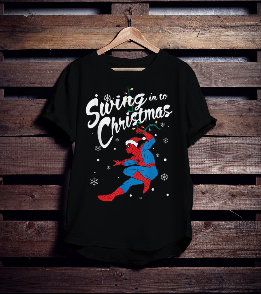 Swing In To Christmas With Marvel Spider-Man T-Shirt