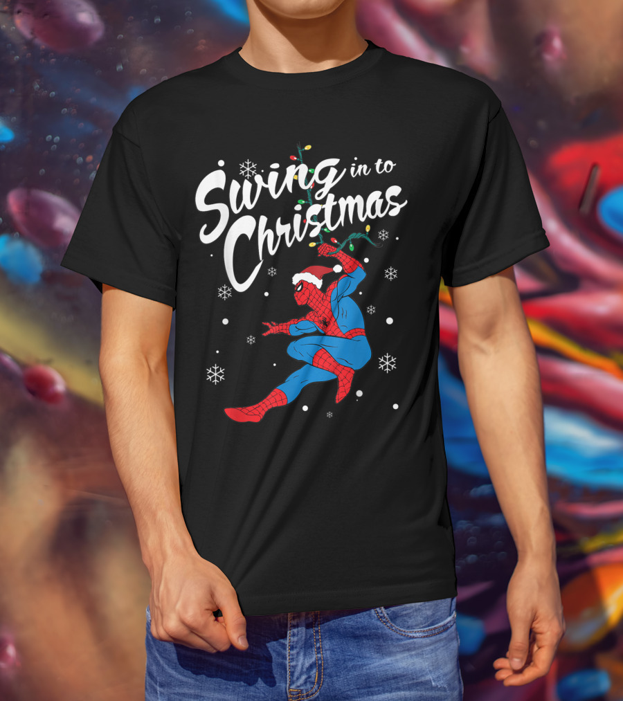 Swing In To Christmas With Marvel Spider-Man T-Shirt