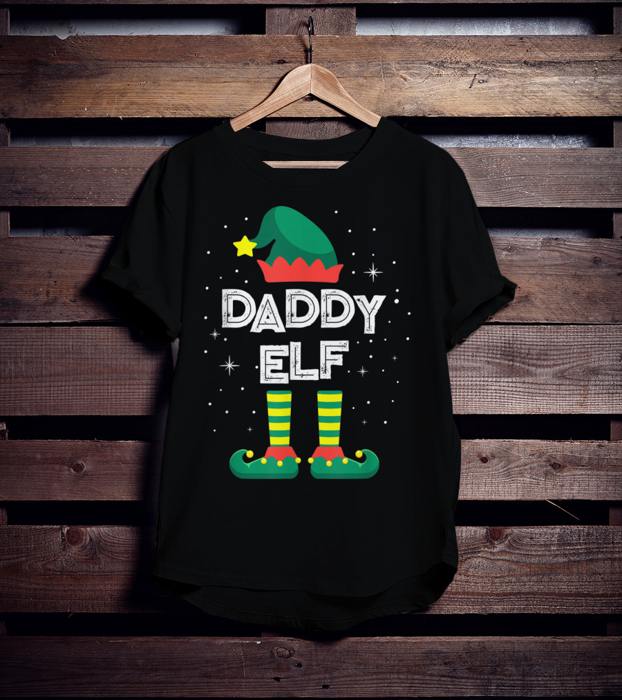 Daddy Elf Funny Family Holiday Christmas T-Shirt