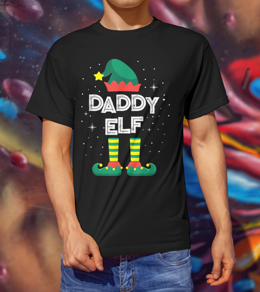Daddy Elf Funny Family Holiday Christmas T-Shirt