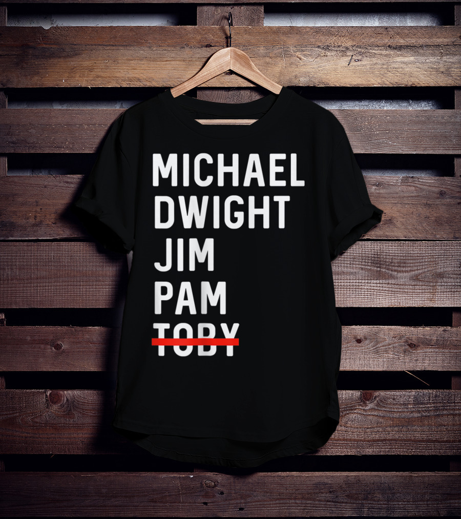 Michael Dwight Jim Pam Toby Crossed Out T-Shirt