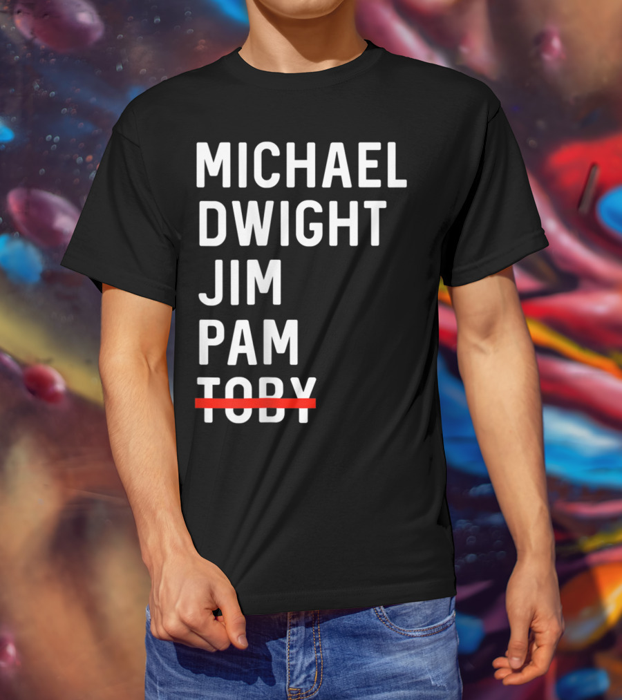 Michael Dwight Jim Pam Toby Crossed Out T-Shirt