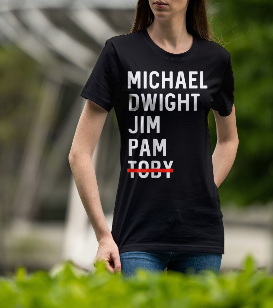 Michael Dwight Jim Pam Toby Crossed Out T-Shirt