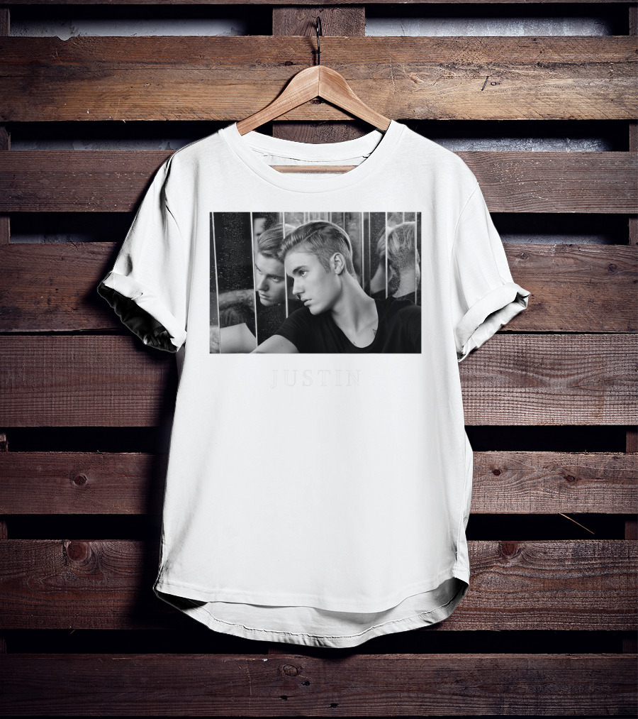 Justin Bieber Reflection Mirror Photography T-Shirt