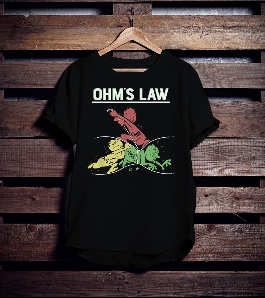 OHM'S LAW VOLT AMP Funny Electrical Electronics Engineer T-Shirt