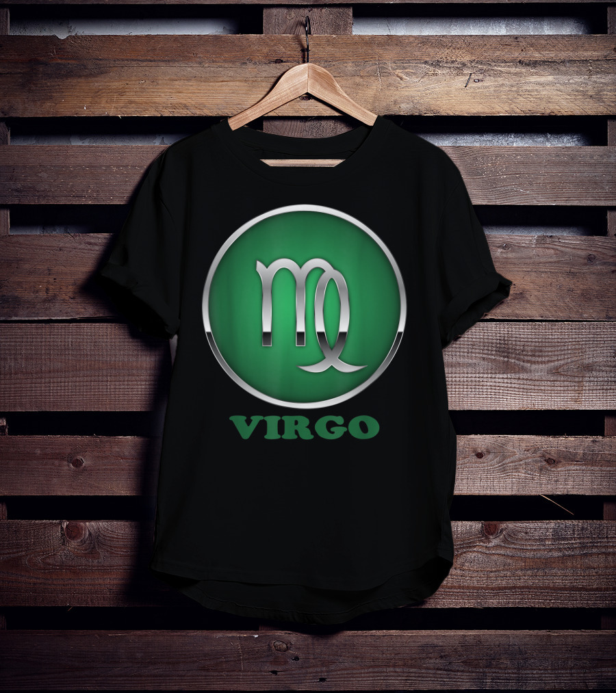 Virgo Personalidad El Signo Del Zodíaco Símbolo Icońico Verde T-Shirt