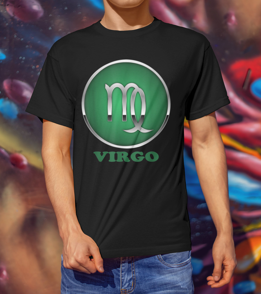 Virgo Personalidad El Signo Del Zodíaco Símbolo Icońico Verde T-Shirt