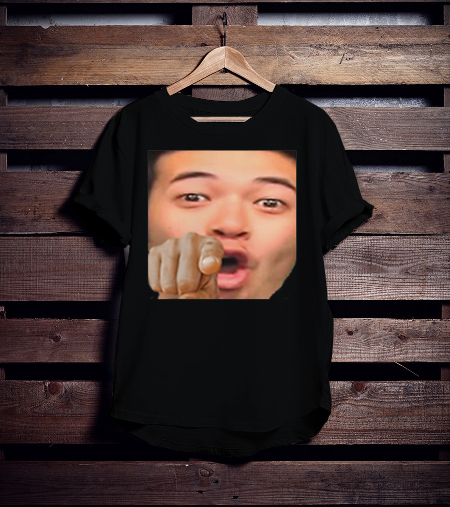 Pogyou Corner Emote Pointing Face Twitch Reaction T-Shirt