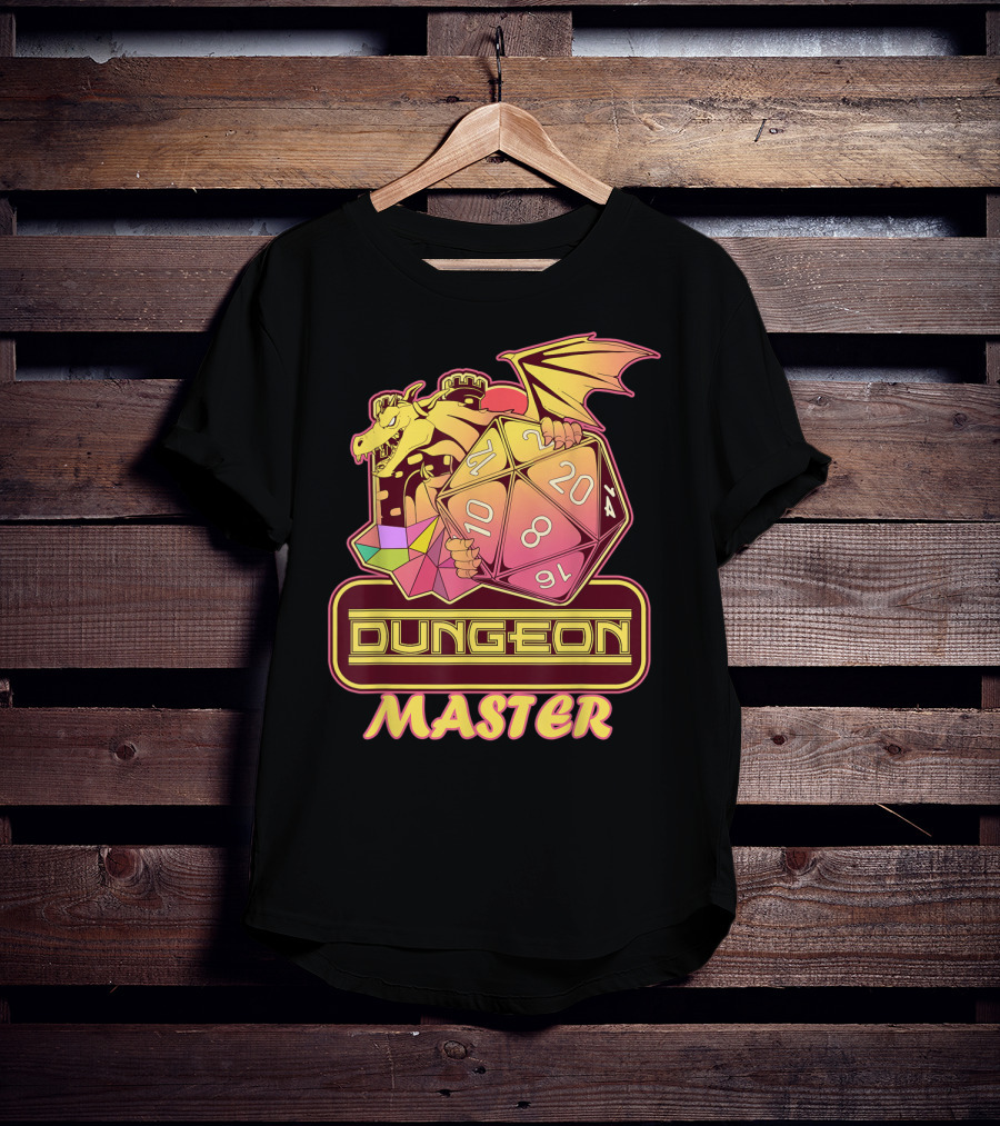 Dungeon Master Retro Tabletop Gaming Vintage Dragon Dice T-Shirt