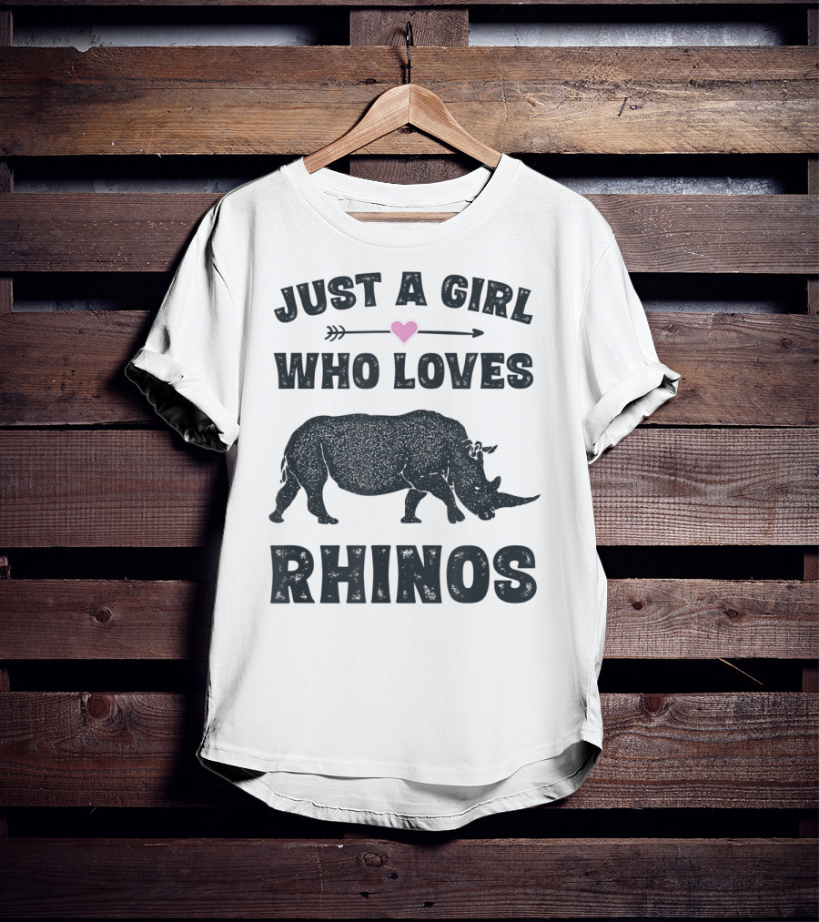 Just A Girl Who Loves Rhinos T-Shirt