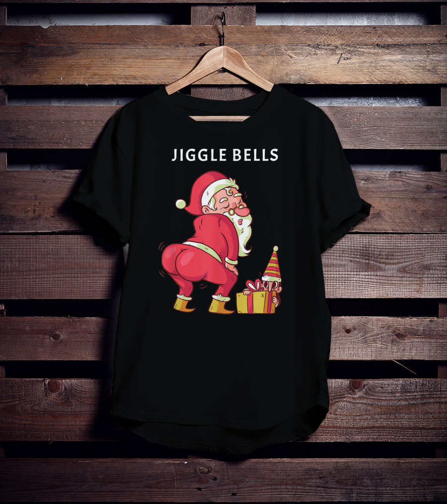 Jiggle Bells Santa Twerking With Gift T-Shirt