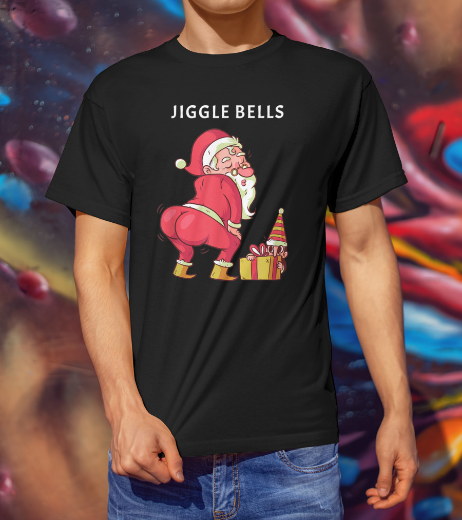 Jiggle Bells Santa Twerking With Gift T-Shirt
