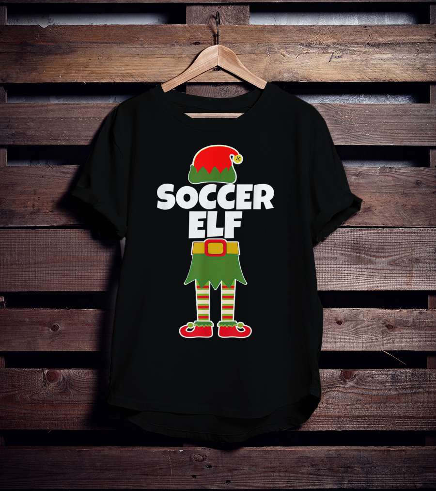 Soccer Elf Christmas Holiday Goalie Coach T-Shirt