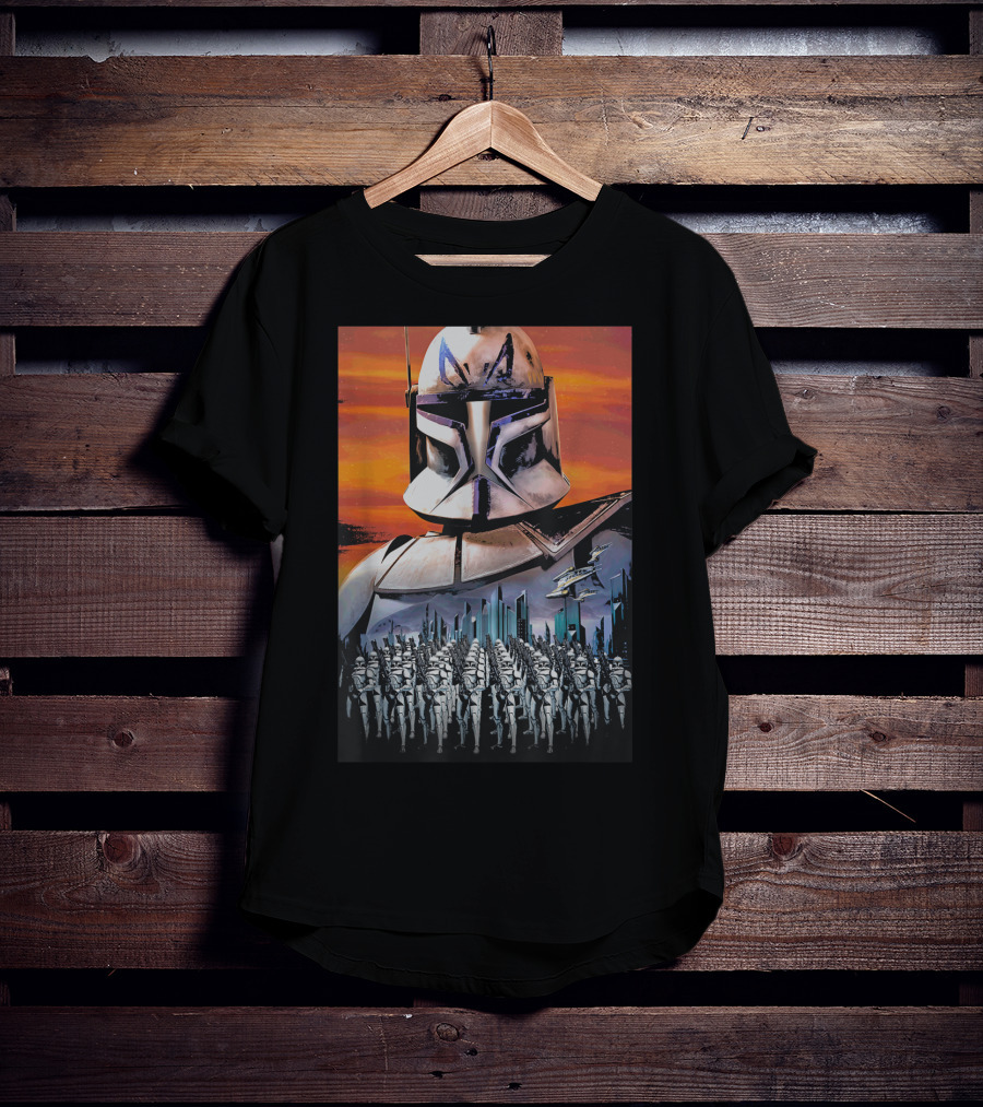 Star Wars Clone Wars Captain Rex And Clone Trooper Army T-Shirt