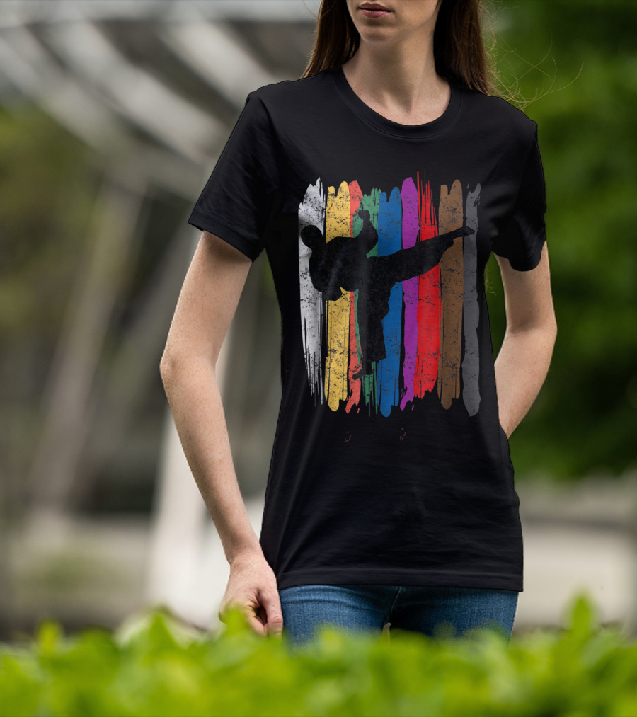 Taekwondo Belt Colors Kick Sports T-Shirt