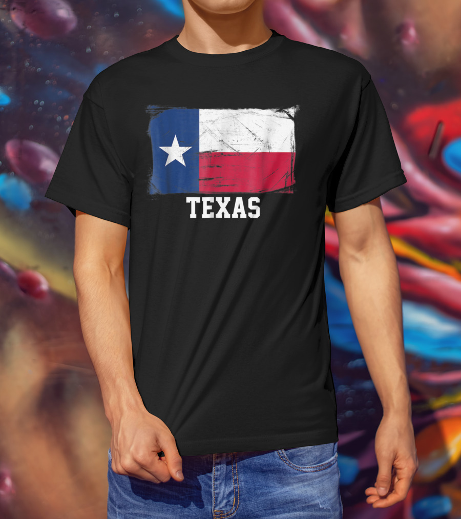 Texas Vintage Distressed Flag United States Iconic T-Shirt