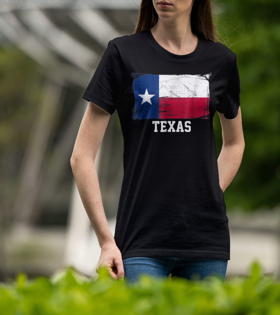 Texas Vintage Distressed Flag United States Iconic T-Shirt