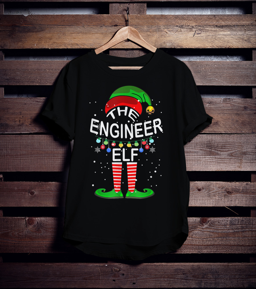 The Engineer Elf Festive Family Matching Christmas Group T-Shirt