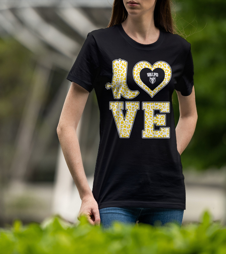 Valparaiso Crusaders Valpo Leopard Love Boot T-Shirt