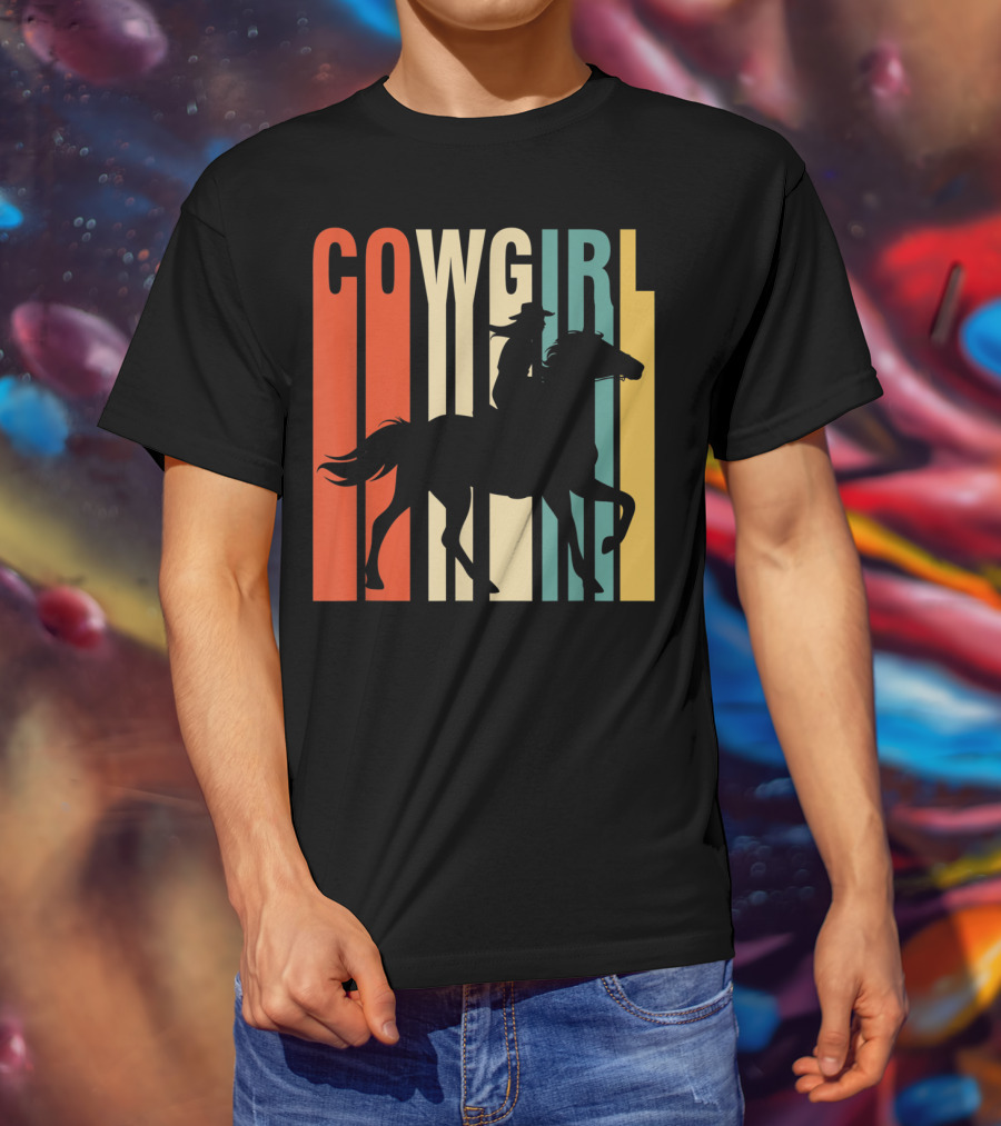 Cowgirl Silhouette Horse Rider T-Shirt