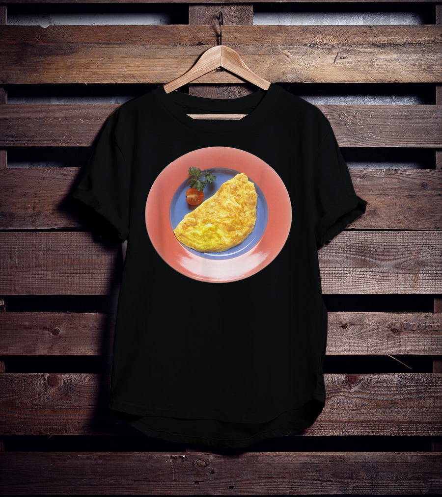 Egg Omelette On Colorful Plate T-Shirt