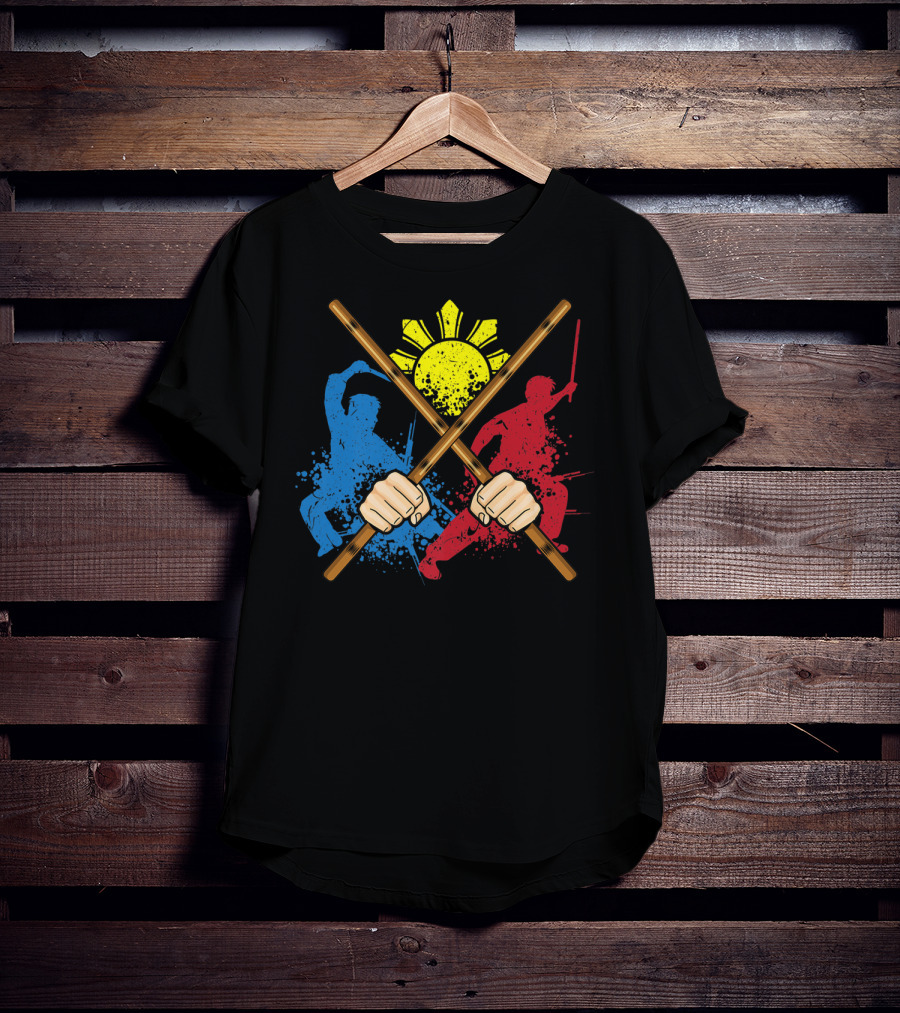 Eskrima Arni Kali Martial Arts Filipino Sun Symbol Warriors T-Shirt