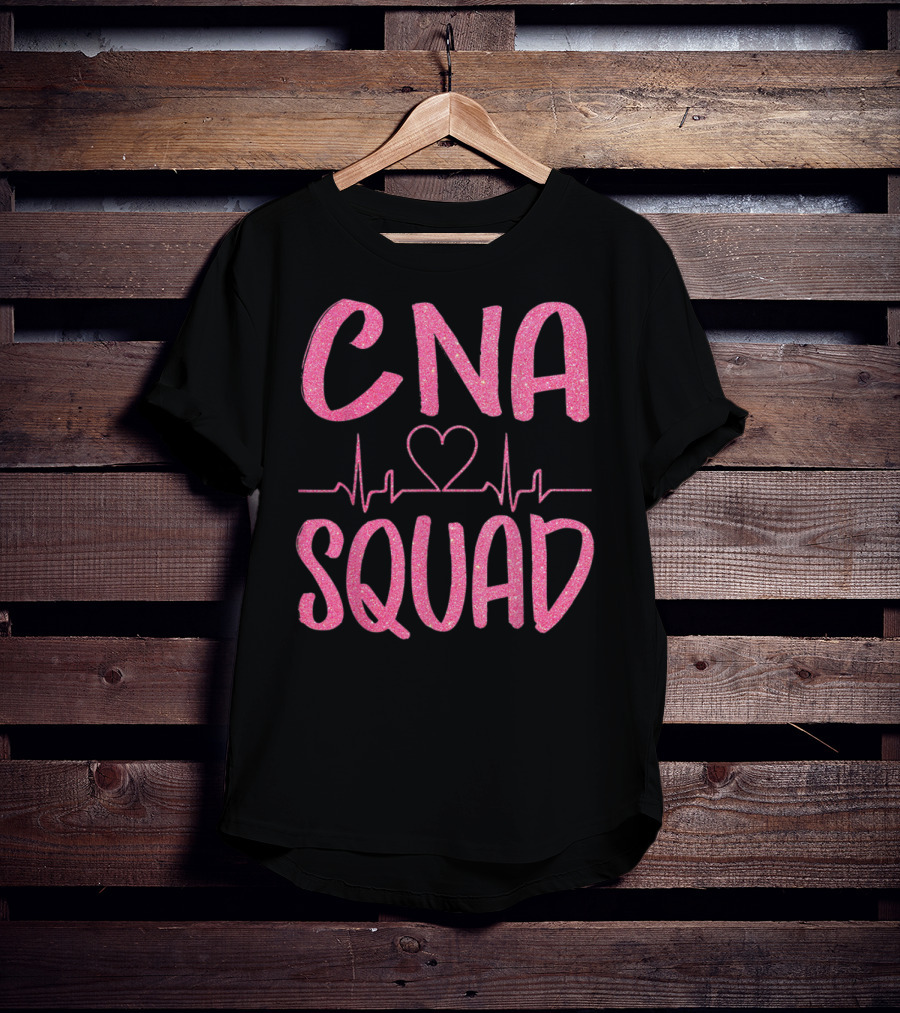 CNA Squad Heartbeat Love Certified Nursing Assistant T-Shirt