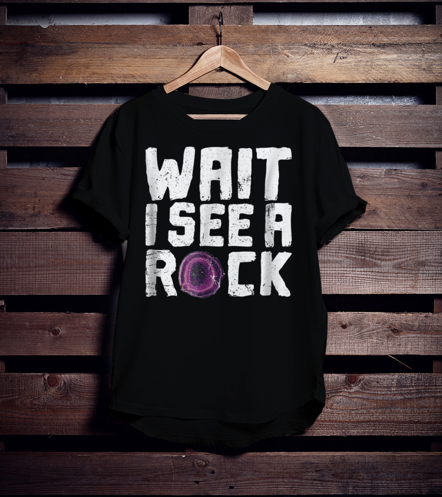Wait I See A Rock Funny Geologist Rock Hounding Geode T-Shirt
