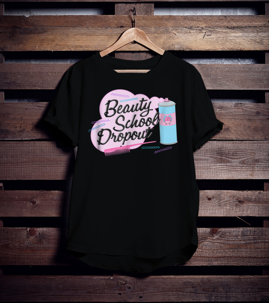 Beauty School Dropout Grease Pink Ladies Can And Comb T-Shirt