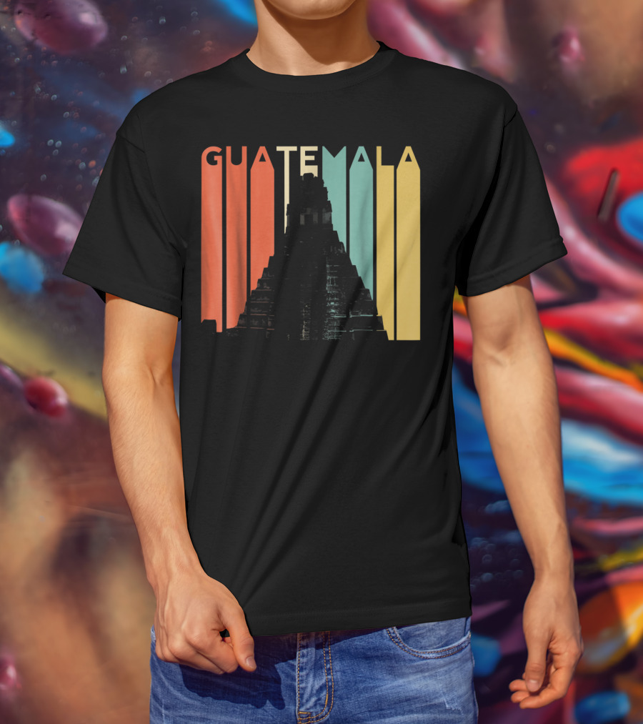 Guatemala Chapin Atitlan Tikal Maya Mayan Pyramid T-Shirt