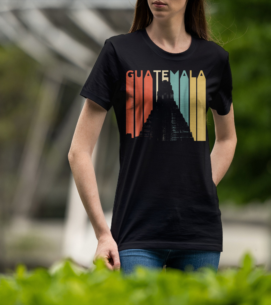 Guatemala Chapin Atitlan Tikal Maya Mayan Pyramid T-Shirt