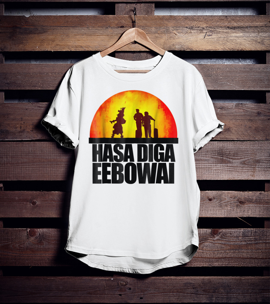 Hasa Diga Eebowai Cultural Travel Silhouette Sunset Scene T-Shirt