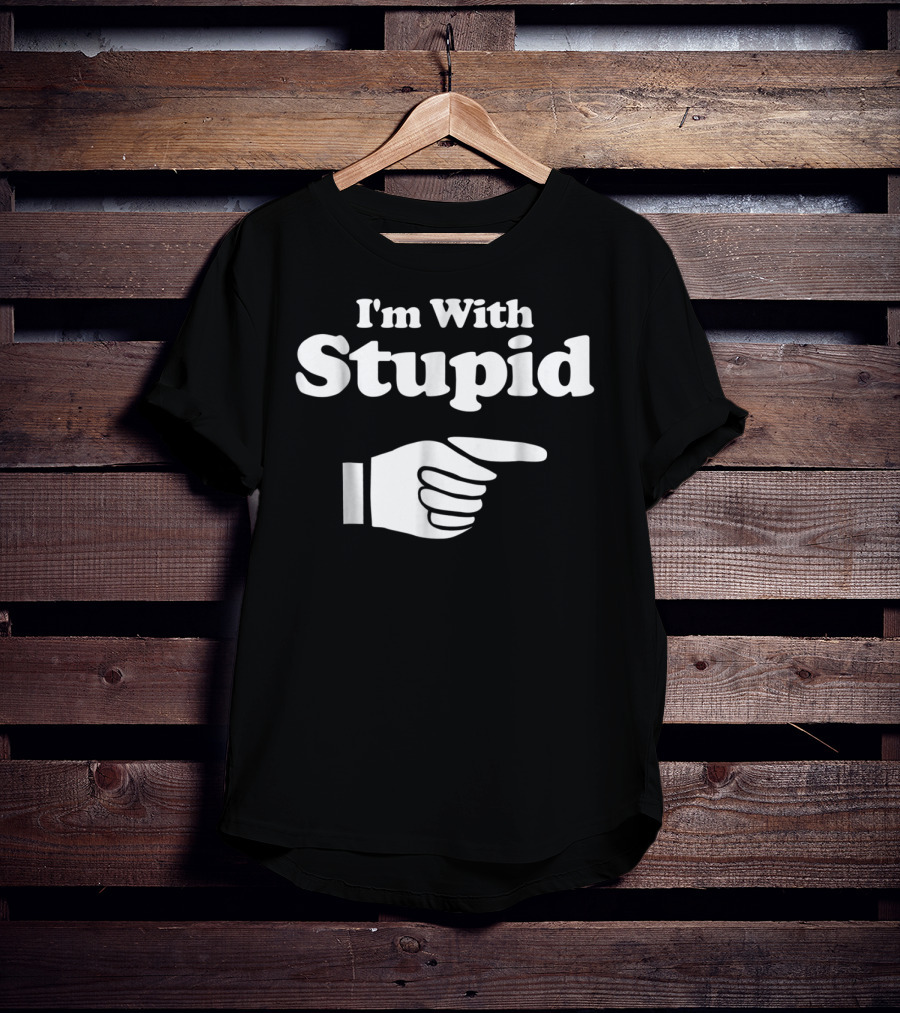 I'm With Stupid Manatee For Men Kids And Women T-Shirt