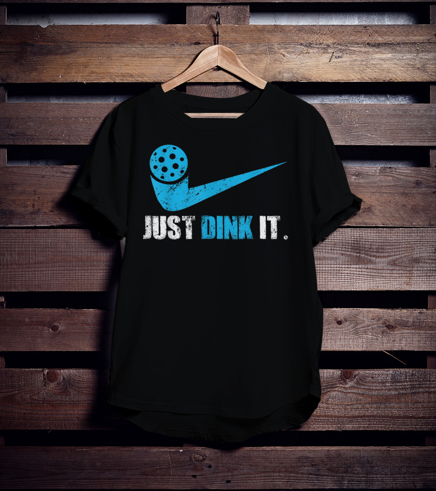 Just Dink It Pickleball Fan Iconic Swoosh T-Shirt